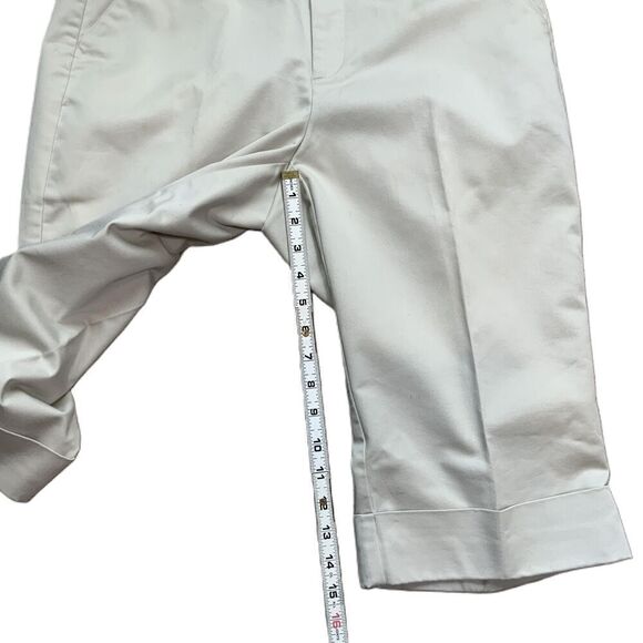 Dockers White Cuffed Hem Stretch Capri Pants Coastal Grandma Preppy Aesthetic 10 - Picture 5 of 14